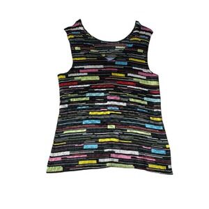 Pleated 90s Y2K stretch tank top grunge szM cyber indie artsy stripes going out